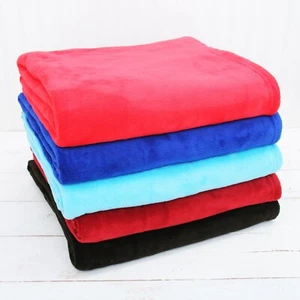 PLUSH FLEECE BLANKET THROWS - 50" X 60" - SOFT FUZZY COZY - 14 COLOR OPTIONS - Picture 1 of 56