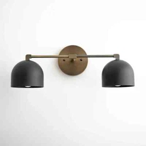 Vanity Lighting 2 Bulb Italian Light Bathroom Lighting Deep Ball Shades Sconce - Picture 1 of 7