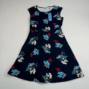 Mini Vestido Draper James Floral Ponte Para Mujer Talla S Azul Marino Multicolor Sin Mangas - Imagen 1 de 11