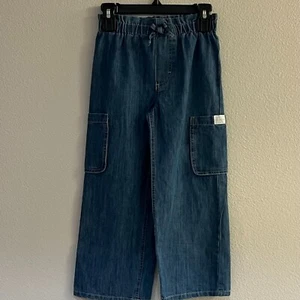 Calvin Klein Big Girls Denim Cargo Pants Size 6, NWT - Picture 1 of 3