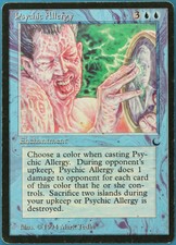 Psychic Allergy The Dark HEAVILY PLD Blue Rare MAGIC CARD (ID# 206080) ABUGames