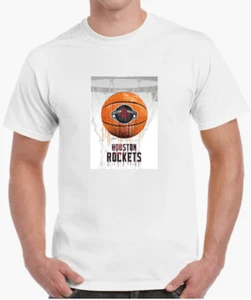 Houston Rockets T-Shirt Herren Large Weiß Grafik Rundhals Kurzarm Freizeit - Bild 1 von 1