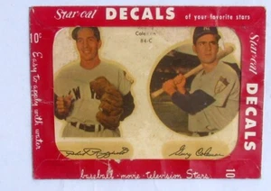 Phil Rizzuto 1952/Jerry Coleman Star-Cal calcomanía tipo 2 84C - Imagen 1 de 3