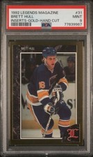 1992 Legends Magazine GOLD Insert #31 BRETT HULL St. Louis Blues PSA 9 MINT