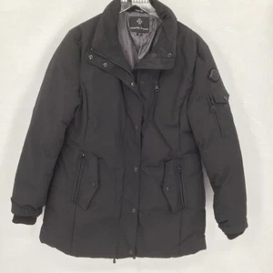 Nanette Lepore black puffy coat jacket zipper winter warm down XL X-Large - Picture 1 of 9