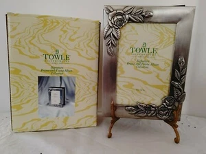 Album fotografico 50 pagine cornice floreale decorativa argentieri Towle libro vanto - Foto 1 di 9