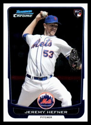 2012 Bowman Chrome 42 Jeremy Hefner New York Mets  RC - Image 1 of 2