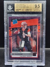 2020 Donruss Rated Rookie Joe Burrow /60 Season Stat Line #301 BENGALS BGS 9.5