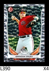 1-2014 BOWMAN DRAFT SILVER ICE PARALLEL BRANDON DRURY METS QTY - Picture 1 of 1