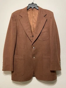 Vintage Men’s Blazer 42L - Brown 2 Button Stanley Blacker Brand - Picture 1 of 6