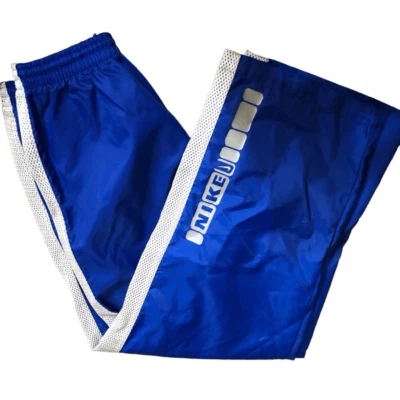 Vintage Nike Youth Pants XL Blue Nylon Windbreaker Hip Hop Gorpcore Street Wear - Image 1 of 4