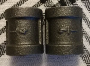 Iron Black Pipe 1/4” Female Coupling New (Lot of 2) - Picture 1 of 2