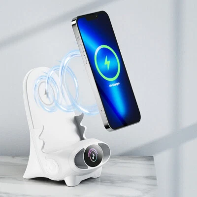 Wireless Charger Charging Station 15W Portable Phone Stand Holder Magnetic - Image 1 of 4