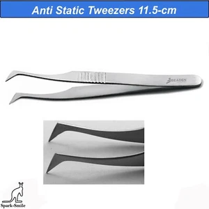 Antic Static Tweezers Maintenance Jewellery Repair Stainless Steel Tools NEW - Picture 1 of 4