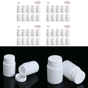 10 Plastic Bottle Container Box Case w/Lid for Medicine Capsule Pill AU - Picture 1 of 15
