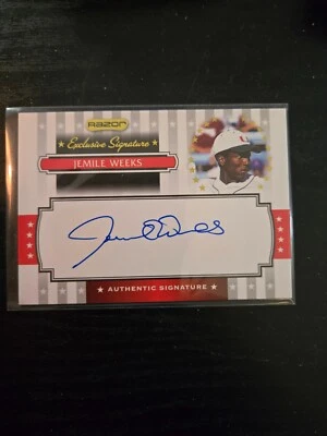 2008 Razor Signature Series Exclusive Signatures Jemile Weeks #ES-10 Auto RC B - Image 1 of 2
