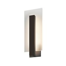 Sonneman Midtown Tall LED Sconce, Textured Bronze, Clear - 2725-72-WL