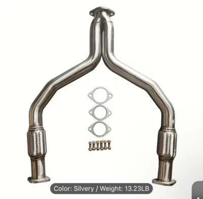 Для Nissan 370Z 09-15 Infiniti G37 G37X 09-13 Q50 Q60 Y-образная выхлопная труба кэтбэк VQ - Изображение 1 из 4