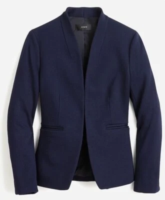 J. Crew Petites Going Out Blazer Stretch Twill Navy H2778 Size 4 $178 - Image 1 of 4