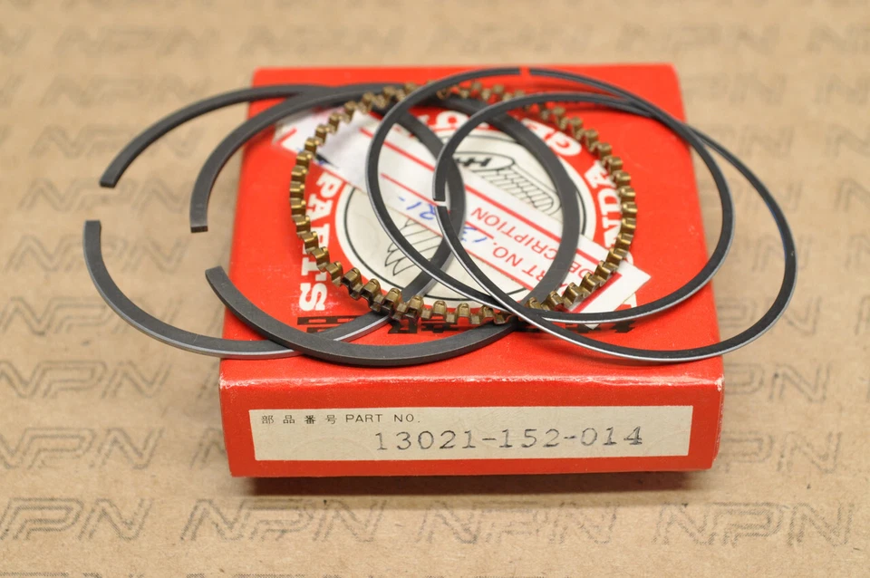 Juego de anillos de pistón de gran tamaño 13021-152-014 NOS Honda 1977-78 XL75 XR75 .25 Foto 1 de 1