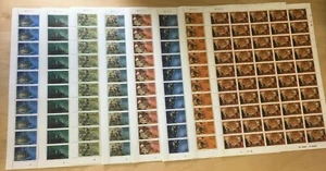 FULL SHEETS Grenadines 1975 91-100 - US Bicentennial - Set of Sheets - MNH - Picture 1 of 4