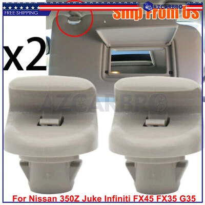 2x Nuevos clips parasol delanteros diestros + diestros para Renault 2006-2016 Koleos HY Samsung QM5 Foto 1 de 4