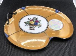 Antique .1920’s, NORITAKE Peach Lusterware ,Porcelain Snack Plate - Picture 1 of 5