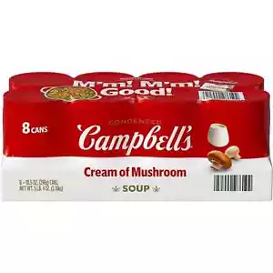 Campbell's Cream of Mushroom Soup 10.5 oz 8 Pack – Classic Condensed - Picture 1 of 2