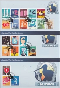 NEW ZEALAND FDC 2011 COUNTING IN KIWI SET OF 3 (ID:F2350 (10/8) - Picture 1 of 1