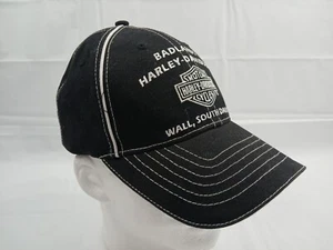 Badlands Harley Davidson Wall, SD Black Strapback Hat - Picture 1 of 6