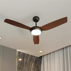 Vevare 52" Ceiling Fan DC Motor With Light Remote Control 5 Speed Fans Walnut - Picture 1 of 10