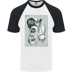Steampunk Music Event Mens S/S Baseball T-Shirt - Picture 1 of 43