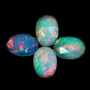8x6MM/9x7MM/10X8MM AAA ETHIOPIAN WELO FIRE OPAL OVAL ROSE CUT FLATBACK CABOCHON - Picture 1 of 3