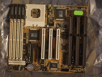 Socket 3 AT motherboard for 486 PCI ISA IDE FDD CR2032 LS-486E rev C working - Image 1 of 4