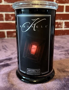 Neu Kringle Kerze Halloween REDRUM groß 2-Docht schwarz Glas weiß Wachs 2022 Rarität - Bild 1 von 10