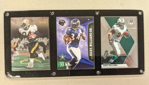 RICKY WILLIAMS 3 CARD PLAQUE NEW ORLEANS SAINTS BALTIMORE RAVENS MIAMI DOLPHINS Cover