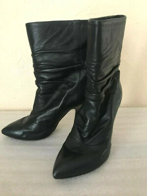 GIUSEPPE ZANOTTI - BOOTS -CUIR NOIR - POINTURE 37 eu - authentique - Photo 1/4