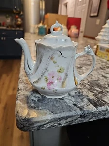 antique Royal Saxe Germany teapot, signed and numbered 6" x 7" - Picture 1 of 4