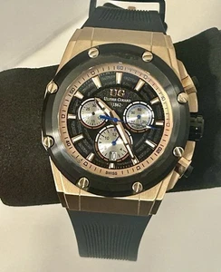 OROLOGIO ULYSSE GIRARD 1862 QUARZO UOMO CRONOGRAFO QUADRANTE NERO SVIZZERO - Foto 1 di 8