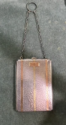 ANTIQUE STERLING SILVER AND 14K GOLD COIN PURSE MONEY CLIP - Image 1 of 4