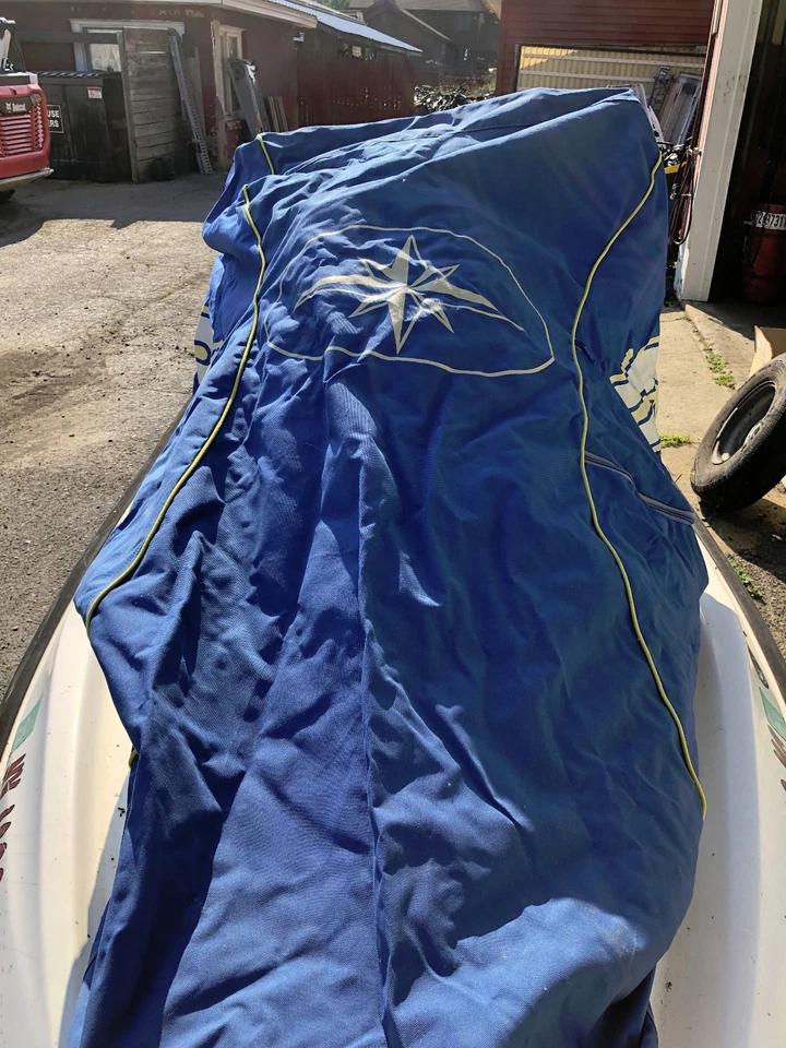 1998-1999 Polaris SLT OEM Blue/White Jetski PWC Storage Cover - Image 1 of 4