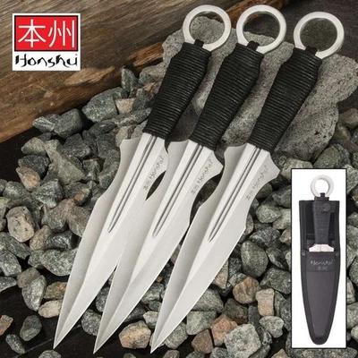 Honshu Naruto Kunai 12" Throwing Knives Ninja Fixed Blade - Image 1 of 4