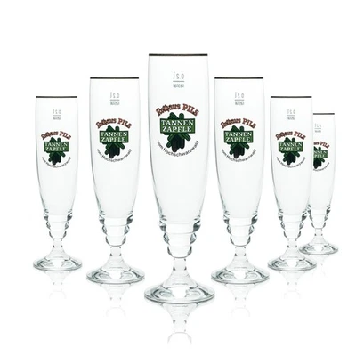 6x Rothaus Glas 0,2l Exklusiv Tannenzäpfle Bier Pokal Gläser Set Brauerei Baden