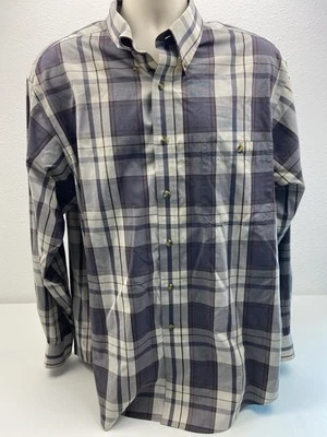 Camisa a cuadros Roundtree Yorke sin arrugas XL manga larga abotonada para hombre Foto 1 de 4