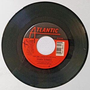 45 RPM Record  DONNA SUMMER This Time I Know It's For Real    Unplayed - Picture 1 of 2