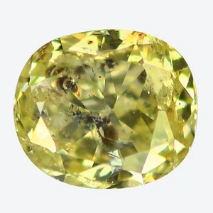 0.13 Ct VS Extreme Oval 3.8 x 2.6 MM Fancy Light Yellow Natural Diamond - Picture 1 of 4