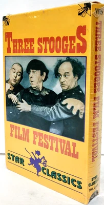 The Three Stooges - Film Festival VHS - 3 Classic Shorts - Vintage 1985 - New - Image 1 of 4