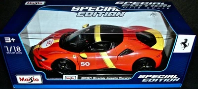 FERRARI SF90 Stradale Assetto Fiorano !:18 Scale Die-Cast Race Car NEW IN BOX - Image 1 of 4