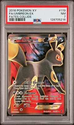 PSA 7 2016 Pokemon XY Fates Collide Full Art Umbreon EX 119/124 Holo Foil Rare - Image 1 of 2