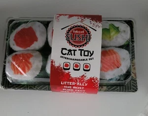 Juguetes para gatos ROLLO DE SUSHI A los gatos les encanta el pescado 6 piezas de felpa con hierba gatera norteamericana   - Imagen 1 de 3